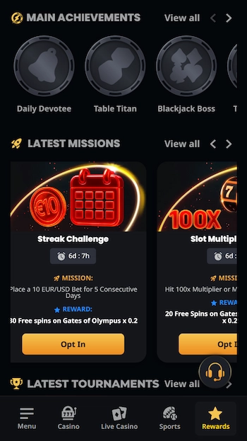 Huvudsakliga prestationer