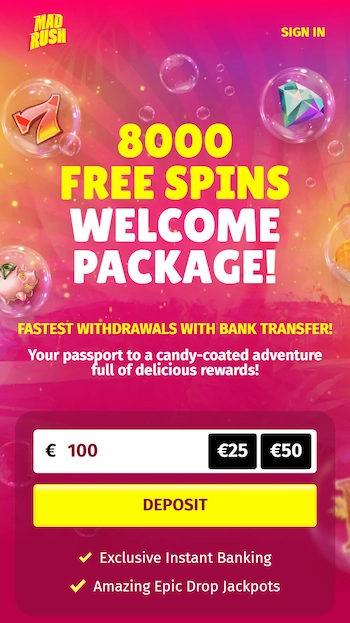 Välkomstpaket med free spins
